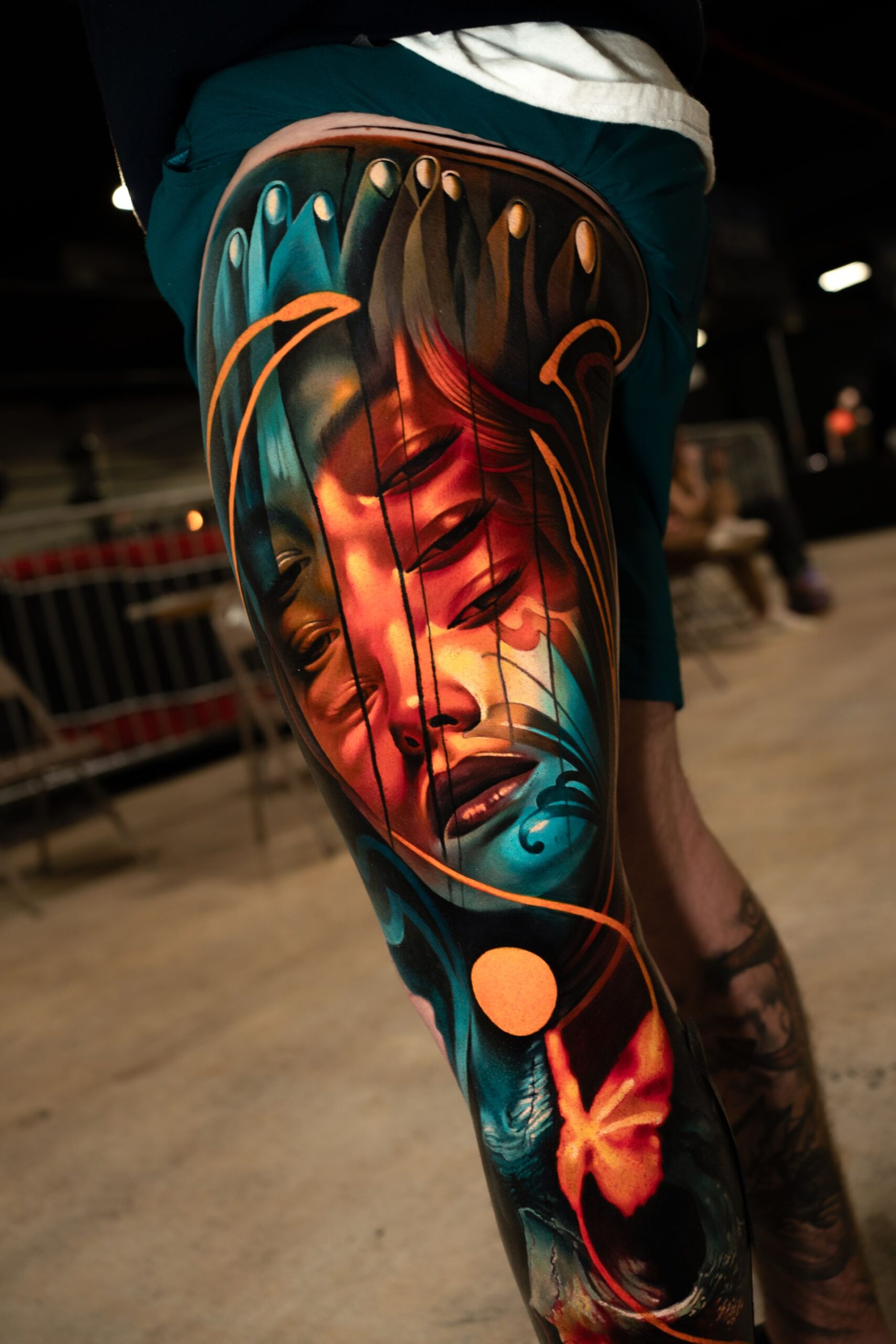 Rich Harris x Waler Montero — leg, neon orange face