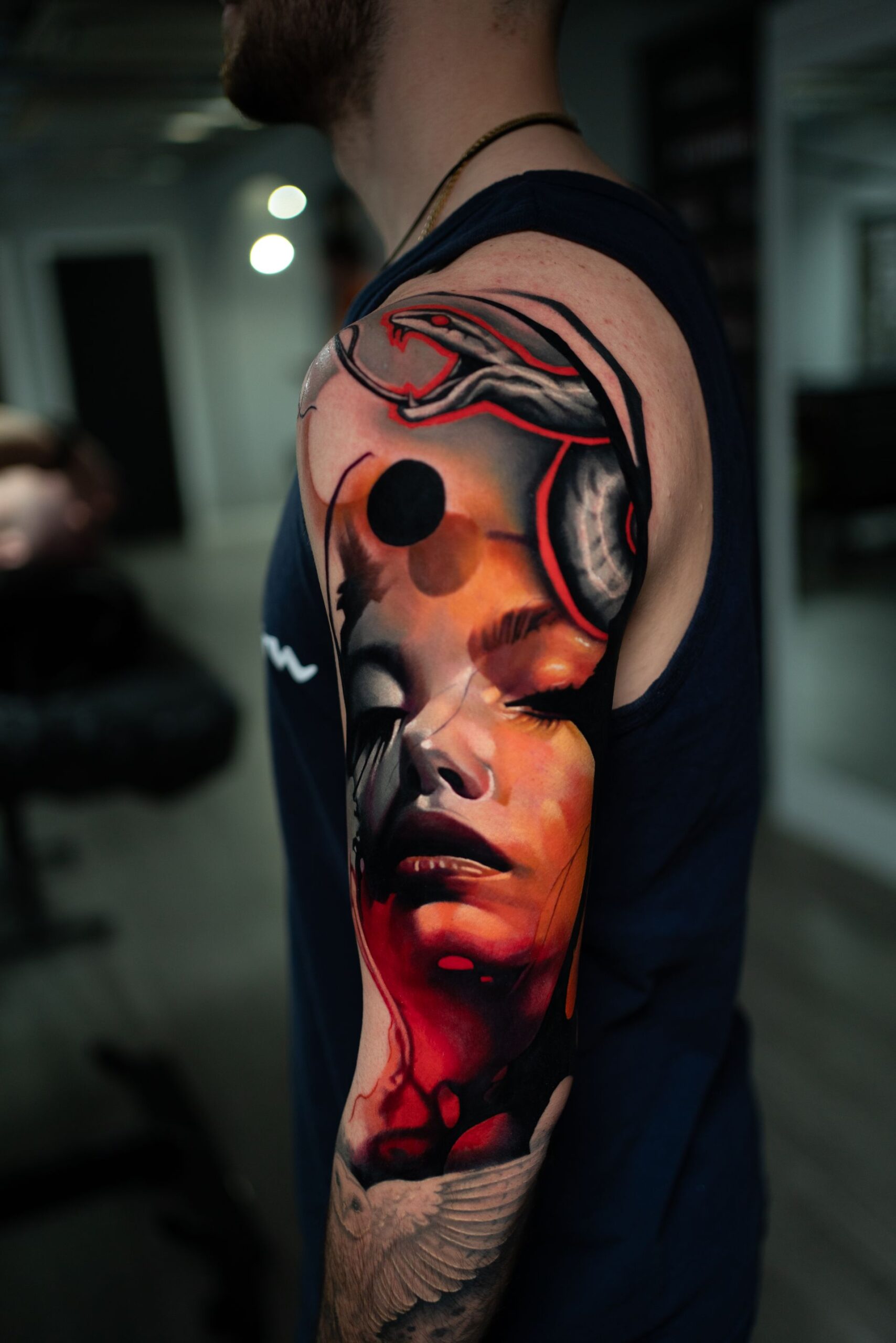 Rich Harris — woman portrait with bird